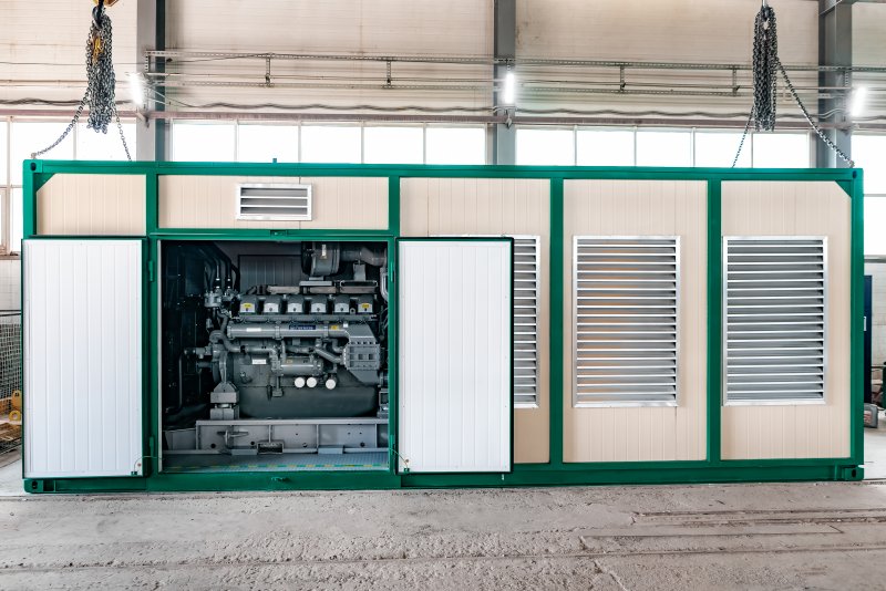 Контейнерные дизельные генераторы мощностью от 800 кВт: особенности конструкции и применения